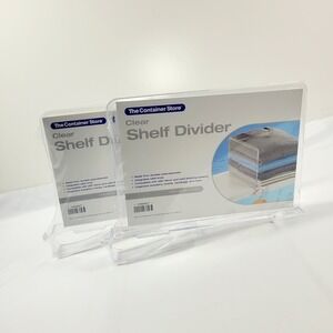 The Container Store Clear Shelf Divider with Valet Knob 1-3/4"x 12-1/2"x 9-1/2"